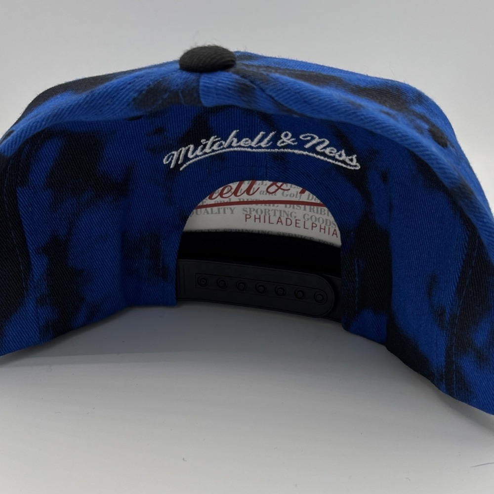Mitchell & Ness Brooklyn Nets Adjustable Blue Camo Snapback Hat NBA Basketball - Picture 2 of 5